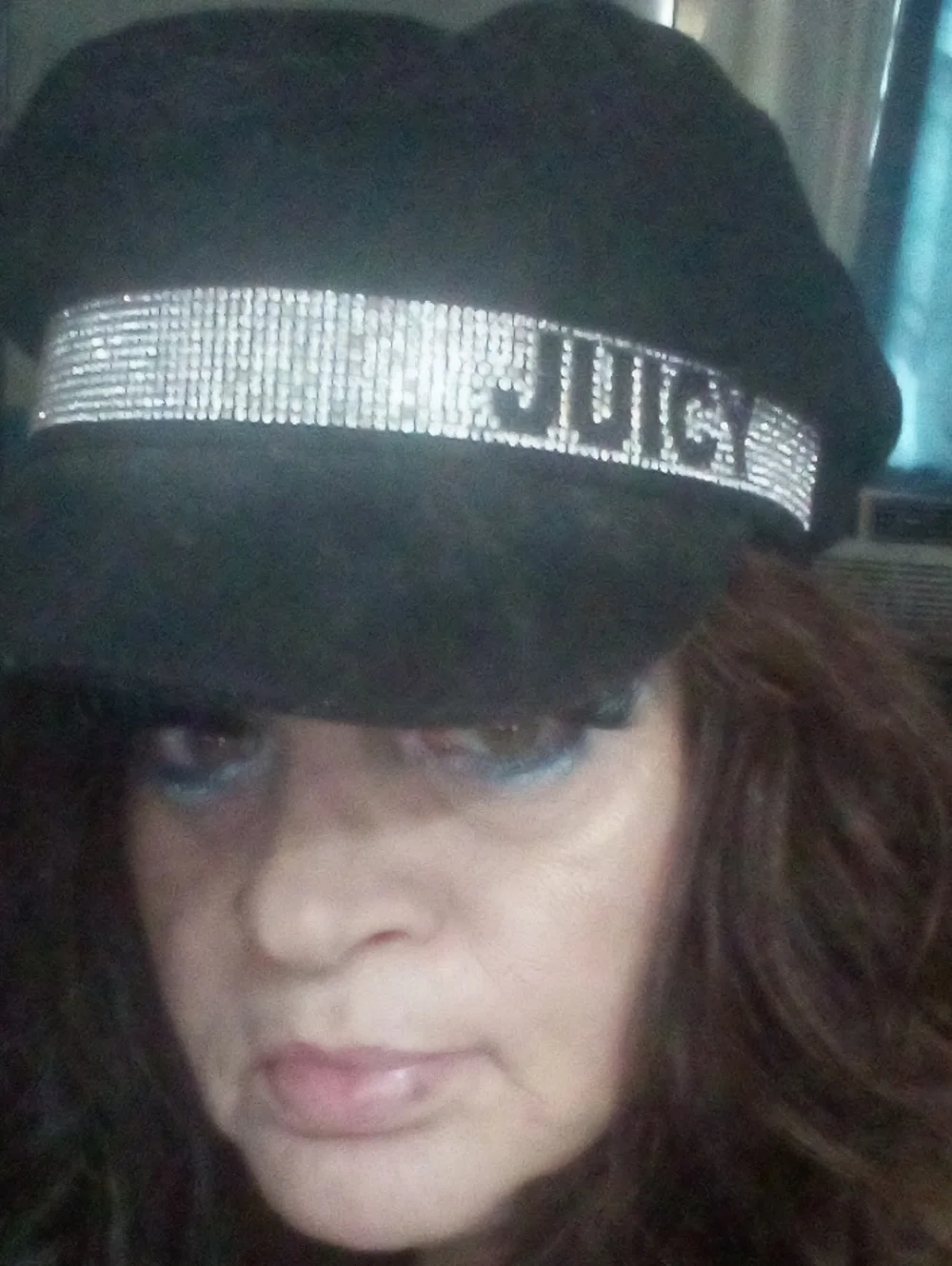 Juicy Couture Black Cap with Crystal 'JUICY' Band
